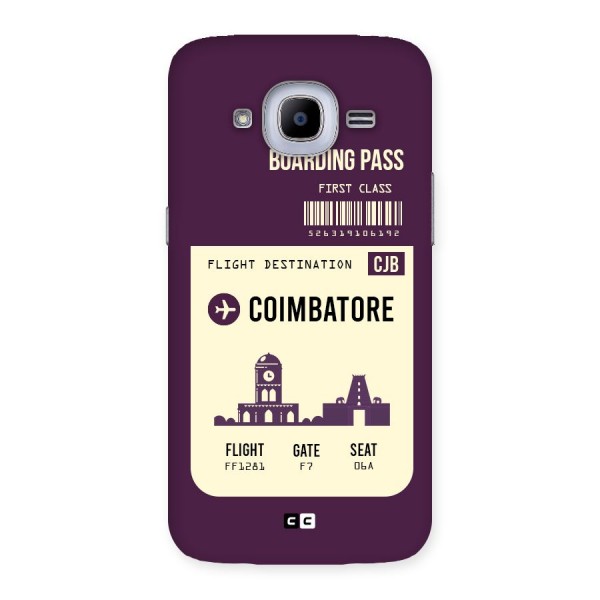 Coimbatore Boarding Pass Back Case for Samsung Galaxy J2 2016